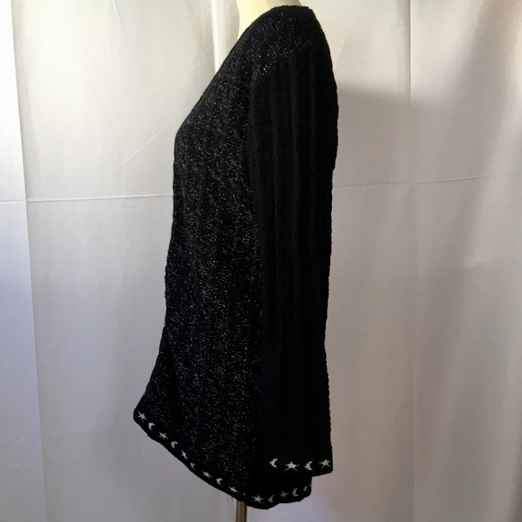 Oversized Star & Moon Silver Black Cardigan SP - Picture 4 of 7